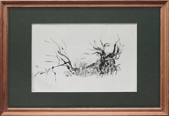 Плавинский Дмитрий Петрович. Павшее дерево среди цветущих трав 